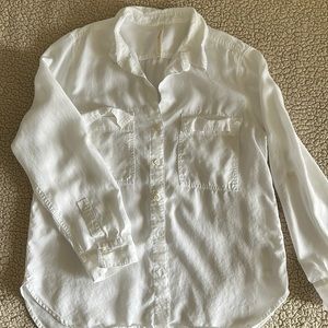 Aritzia The Group by Babaton White Utility Button Down Shirt